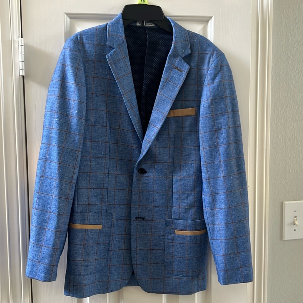 Sahara Club plaid blazer. Boys Size 18.